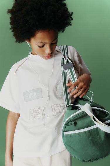 ФУТБОЛКА С РУКАВАМИ РЕГЛАН И НАДПИСЬЮ — БЕЛЫЙ от Zara