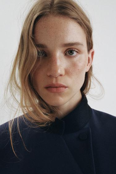 BLAZER ENTALLADA CONTRASTE ZW COLLECTION - Marino de Zara