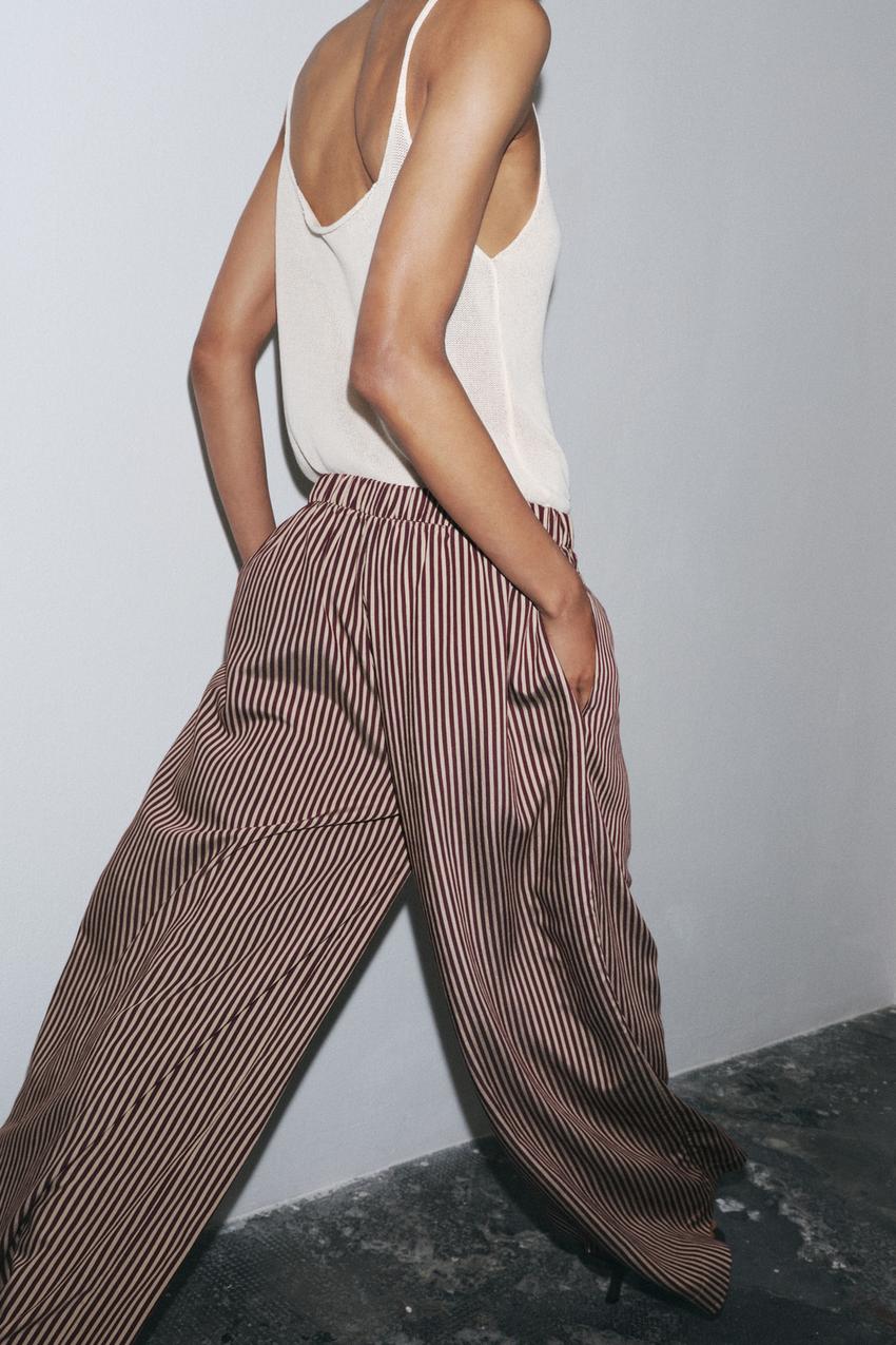 ZW COLLECTION STRIPED FLOWY PANTS