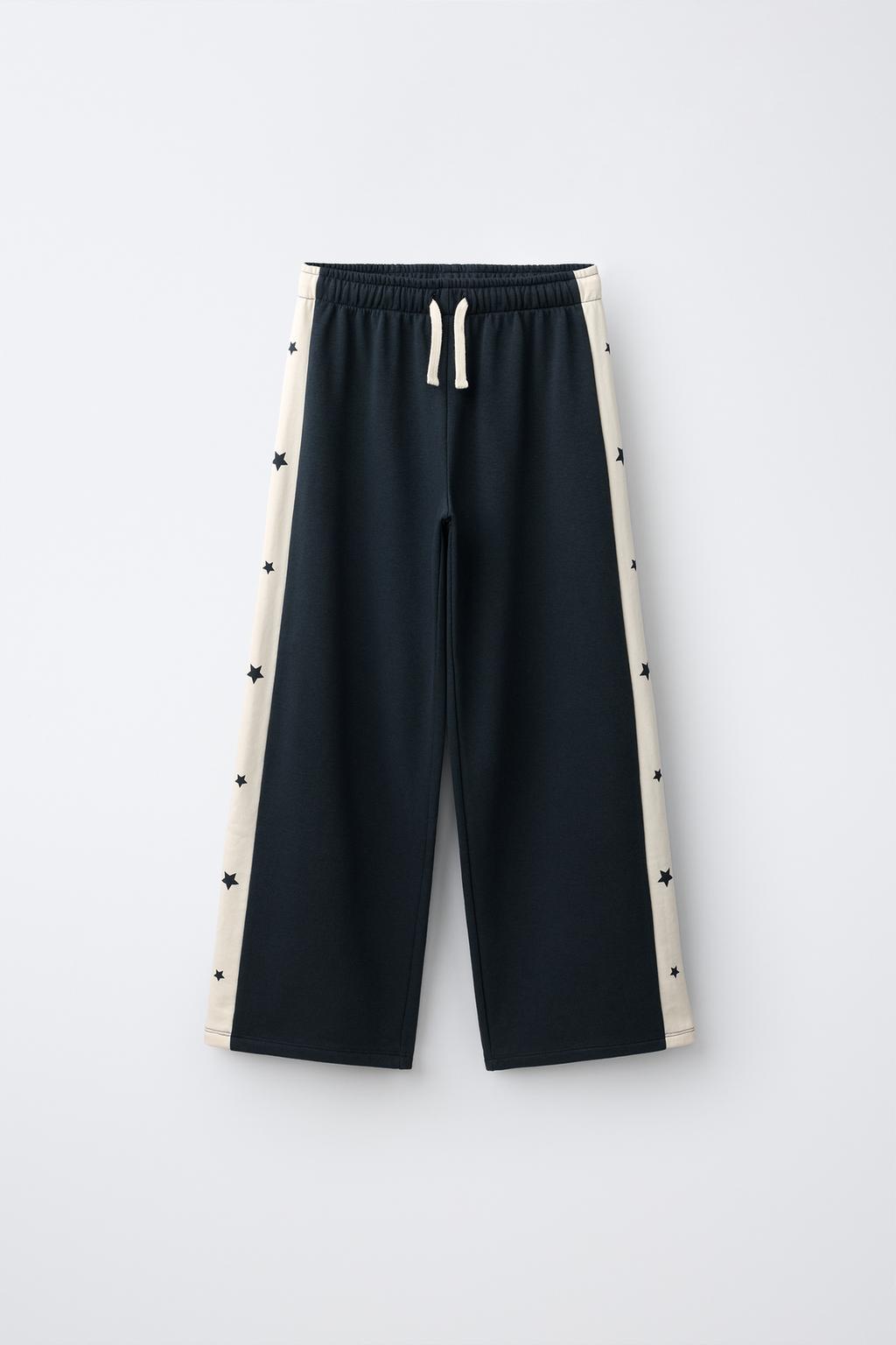 WIDE-LEG TROUSERS WITH STAR STRIPES