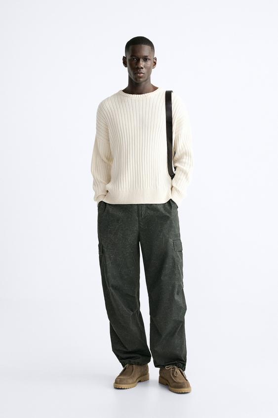 FADED-EFFECT TECHNICAL TROUSERS - Dark green | ZARA United Kingdom