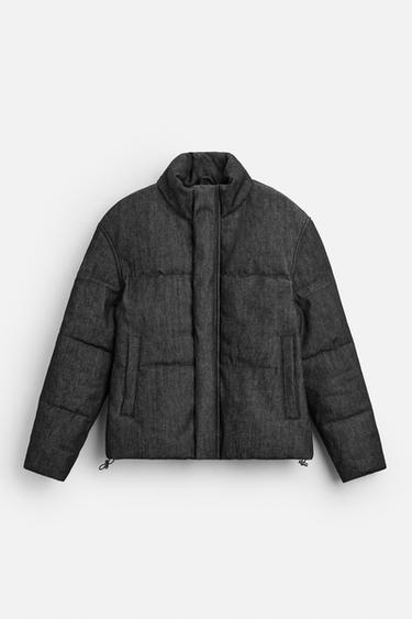 QUILTED DENIM JACKET - Black by Zara