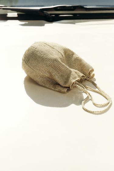 METALLIC BUCKET BAG - Golden by Zara