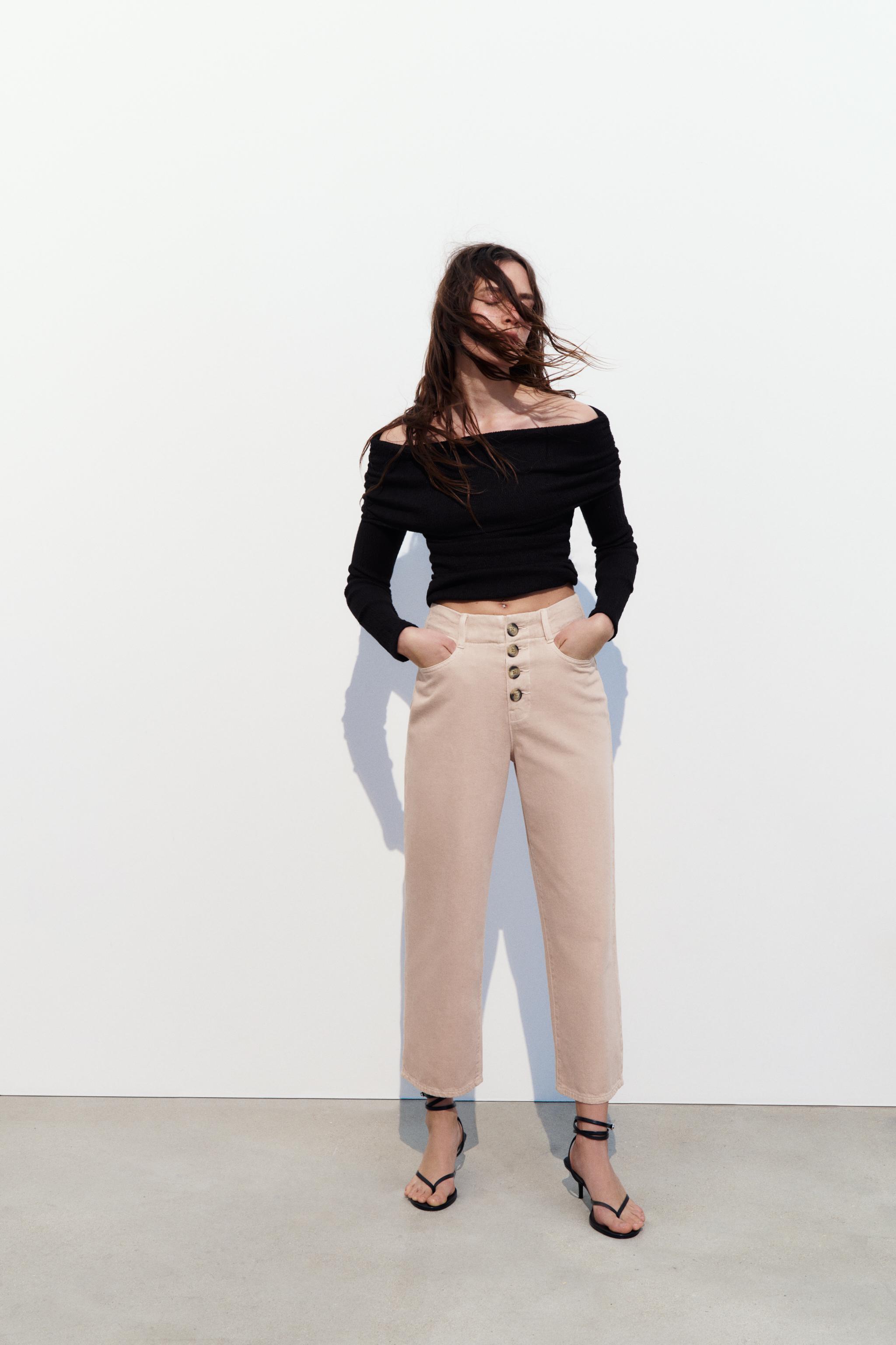 ZARA HIGH WAIST PANTS NOW AVAILABLE IN-STORE Green, Dusty Pink