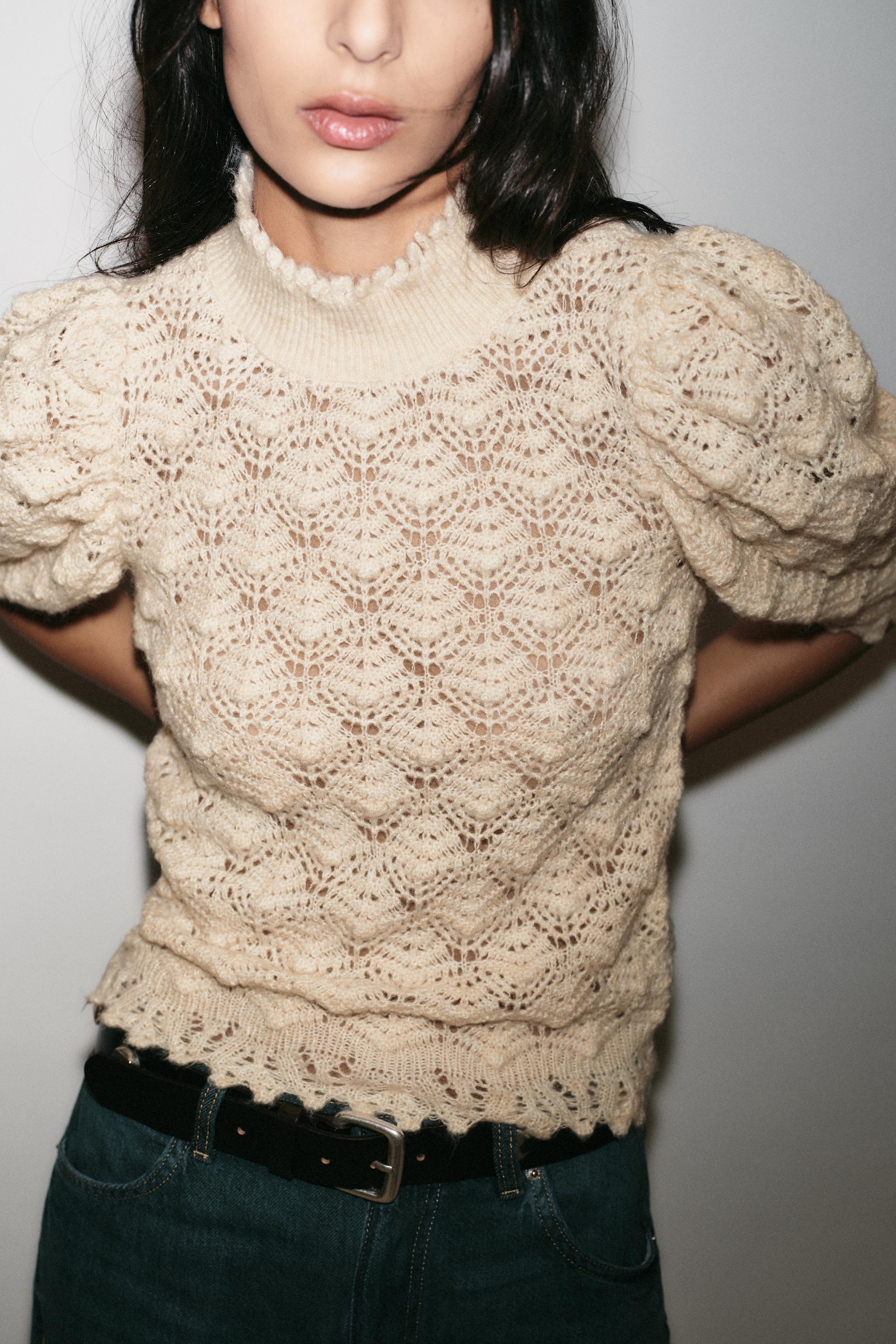 ROMANTIC RIB KNIT SWEATER - Ecru | ZARA United States