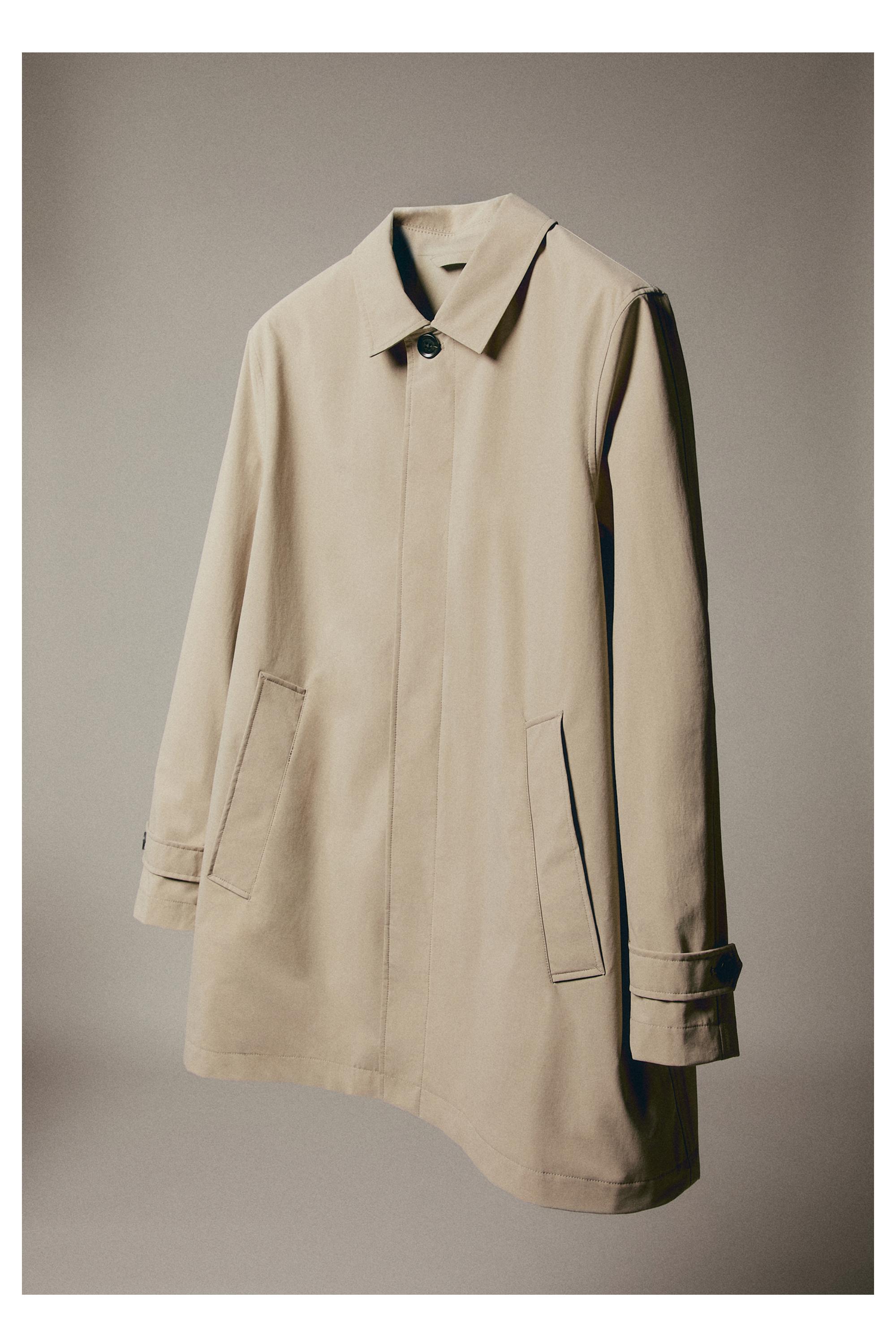 Lightweight long trench coat — Light sand