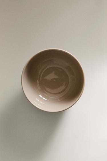 STONEWARE BOWL - Taupe grey by Zara - Image 4