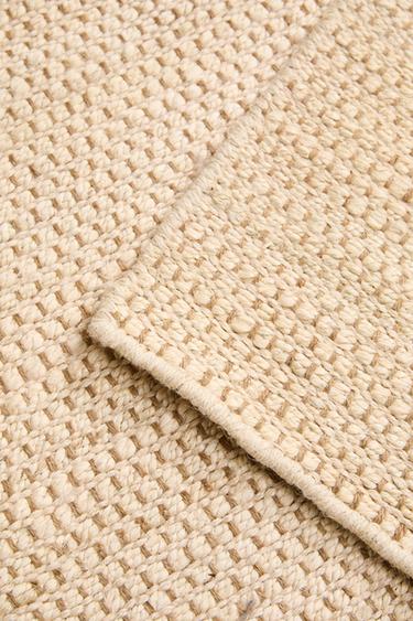 Zara WOVEN JUTE AREA RUG - Light beige