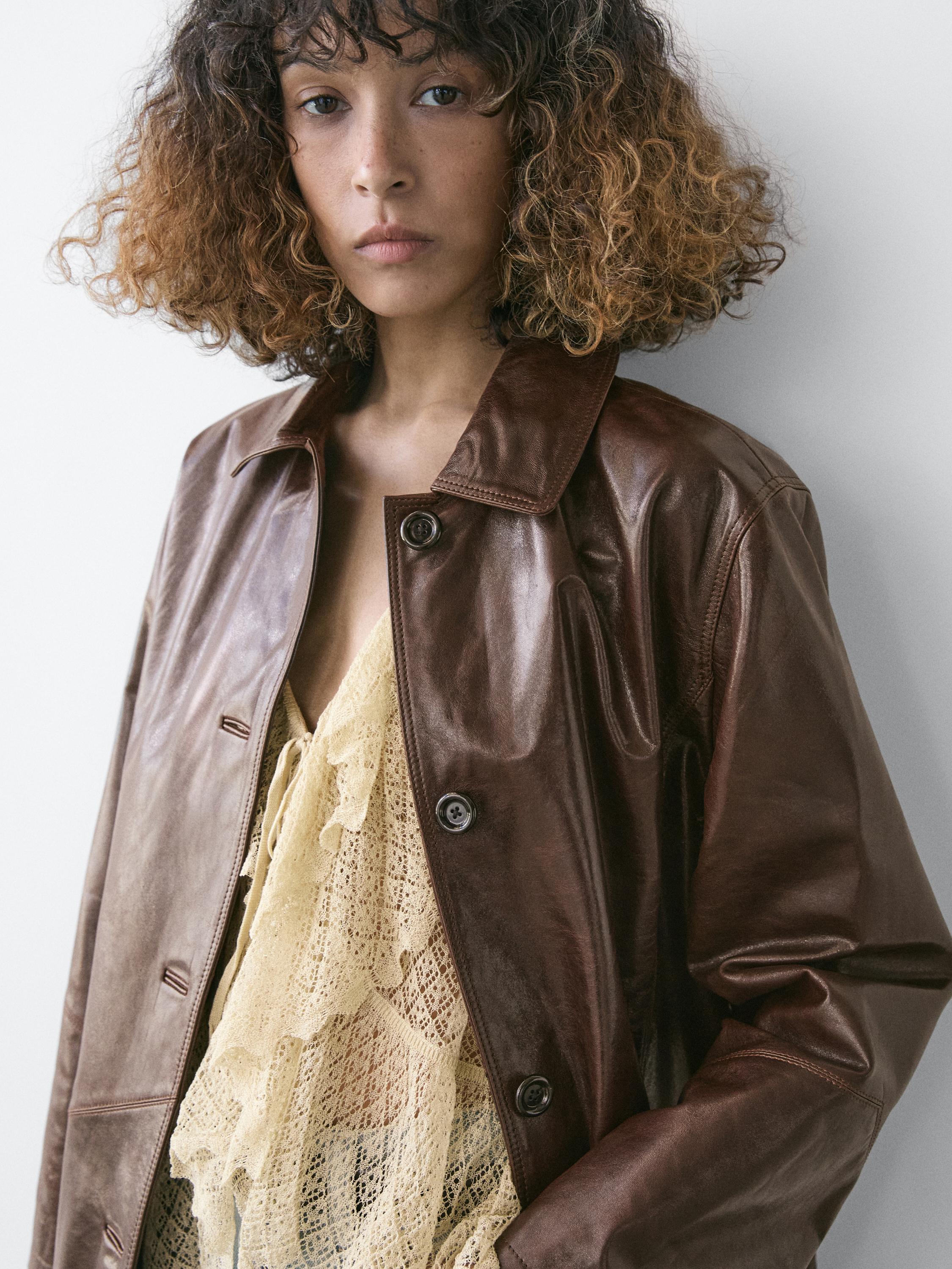 Nappa leather jacket
