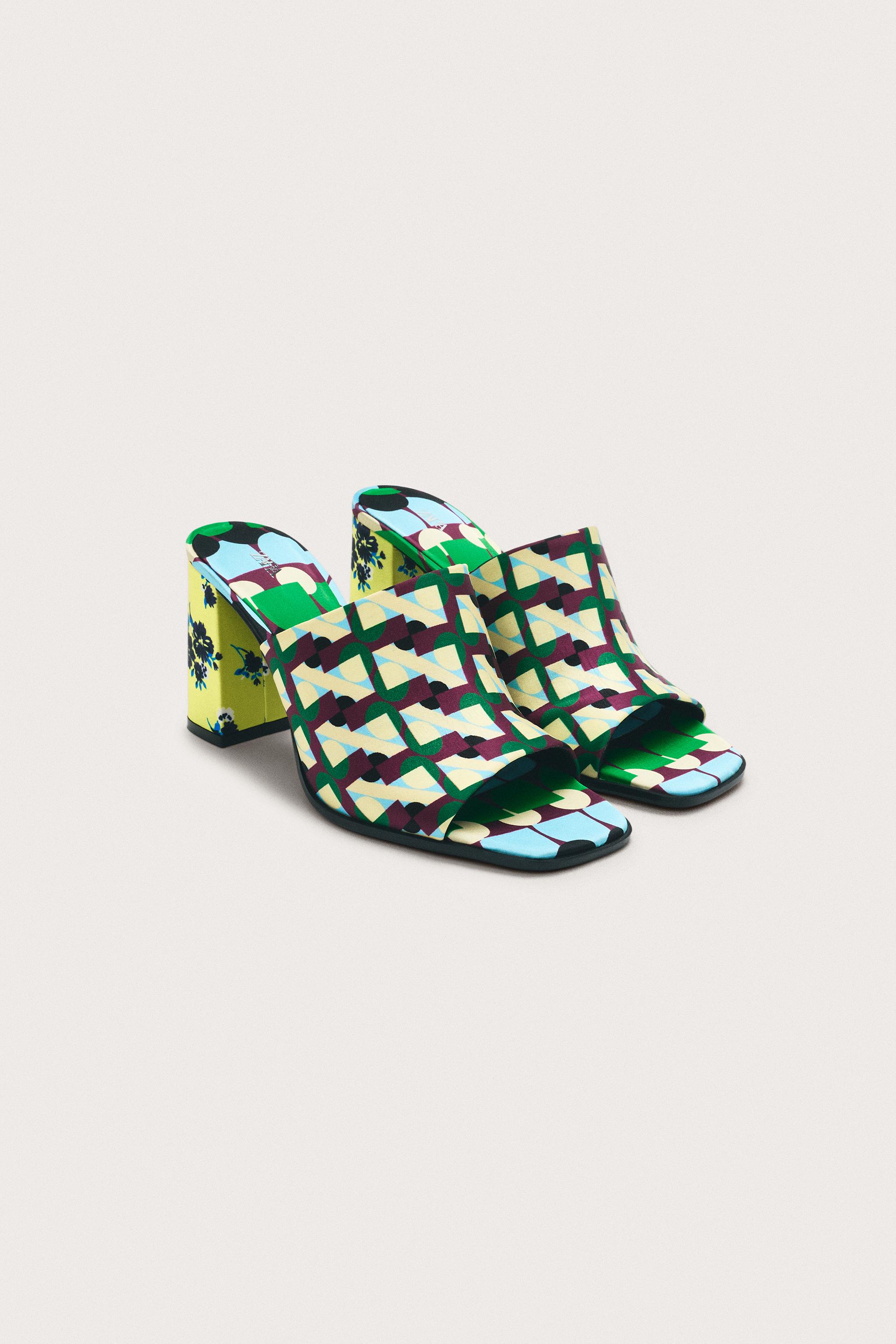 LIMITED EDITION PRINTED MULE HEELS