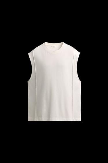 Zara SEAM TANK TOP - White - Image 0