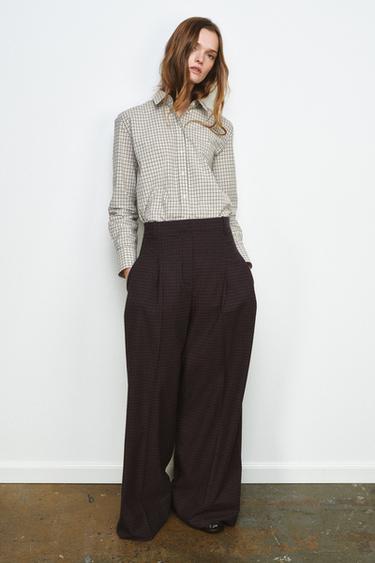 レディースチェックパンツ | ZARA 日本