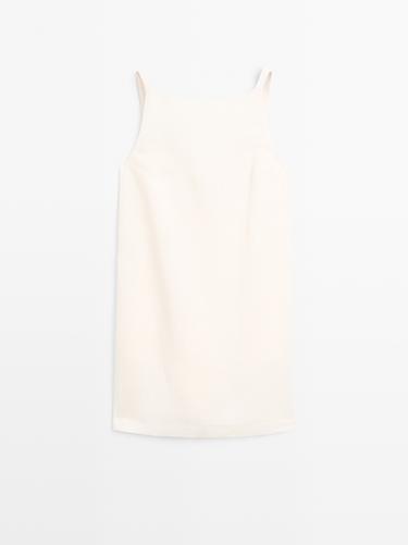 Zara Short halter dress - Ecru