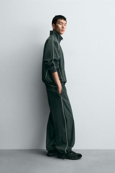 CONTRAST TECHNICAL JOGGER TROUSERS - Green by Zara - Image 3