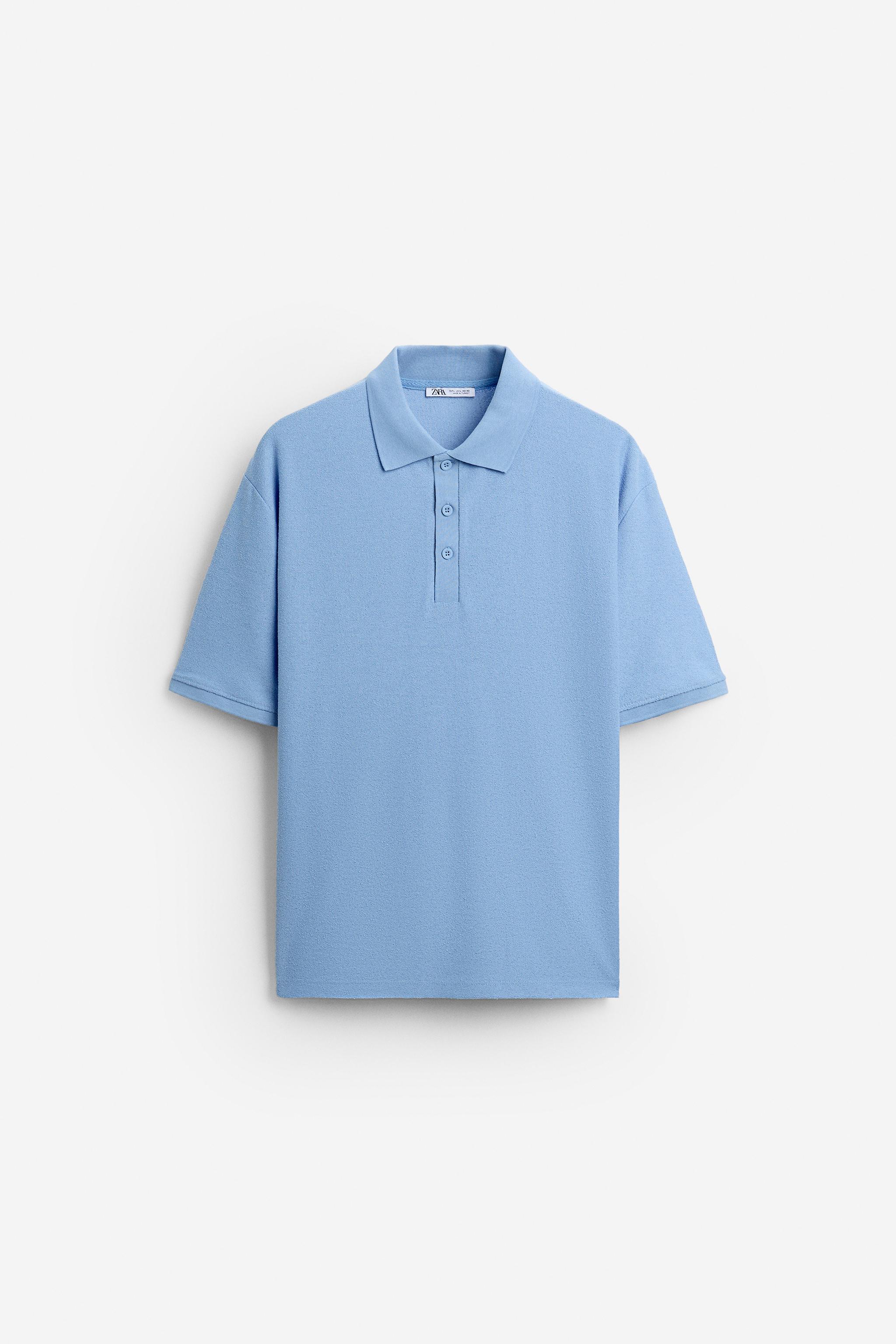 Zara Men TEXTURED BOUCLÉ Polo shirts Zara shirts