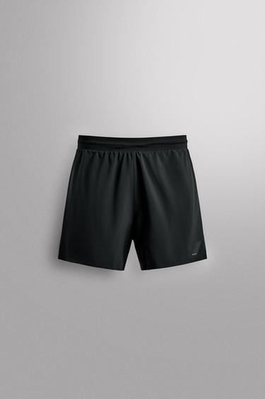 PANTALONES CORTOS RUNNING COLOR BLOCK - Negro de Zara