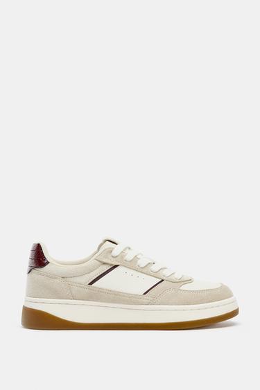 Zara COMBINATION SNEAKERS - Off White