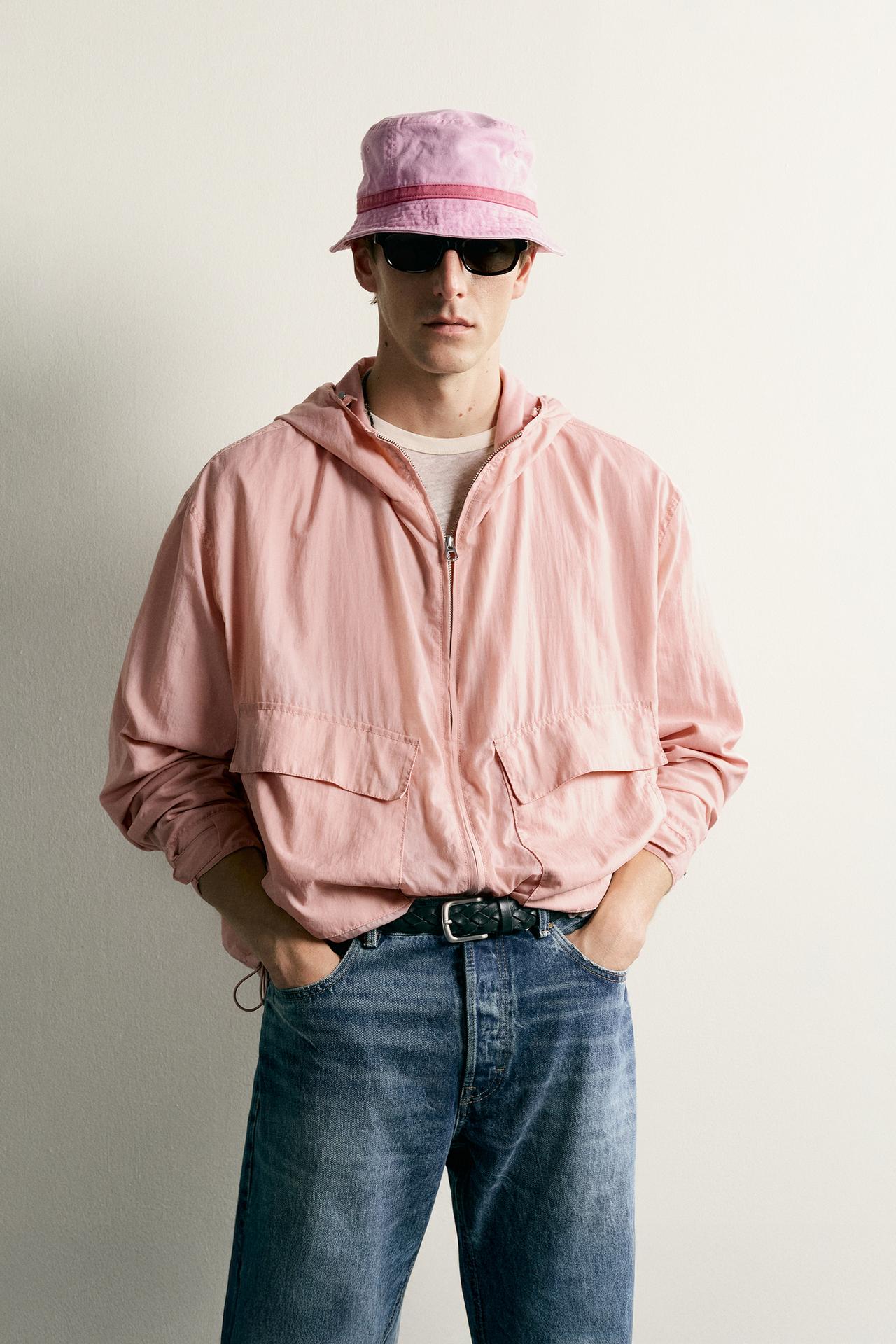 CROPPED FIT TECHNICAL JACKET — Pink