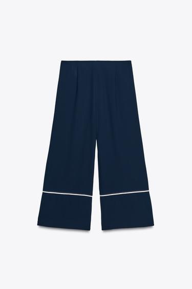 STITCHED CULOTTES - Navy blue by Zara - Image 6