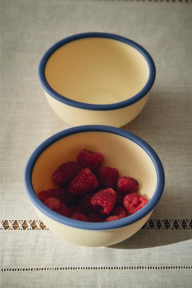 KIDS' CONTRAST SILICONE BOWL - Ecru / Blue by Zara