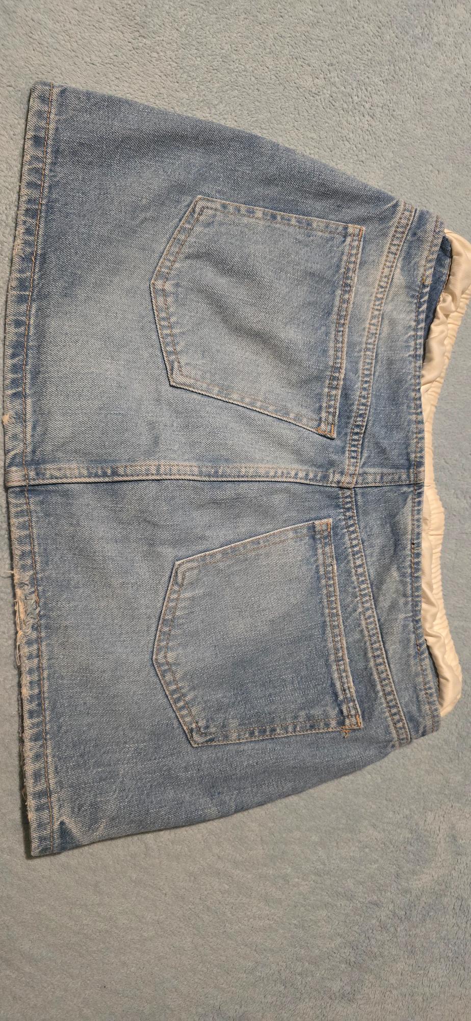 TRF CONTRAST DENIM SKIRT - Image 2