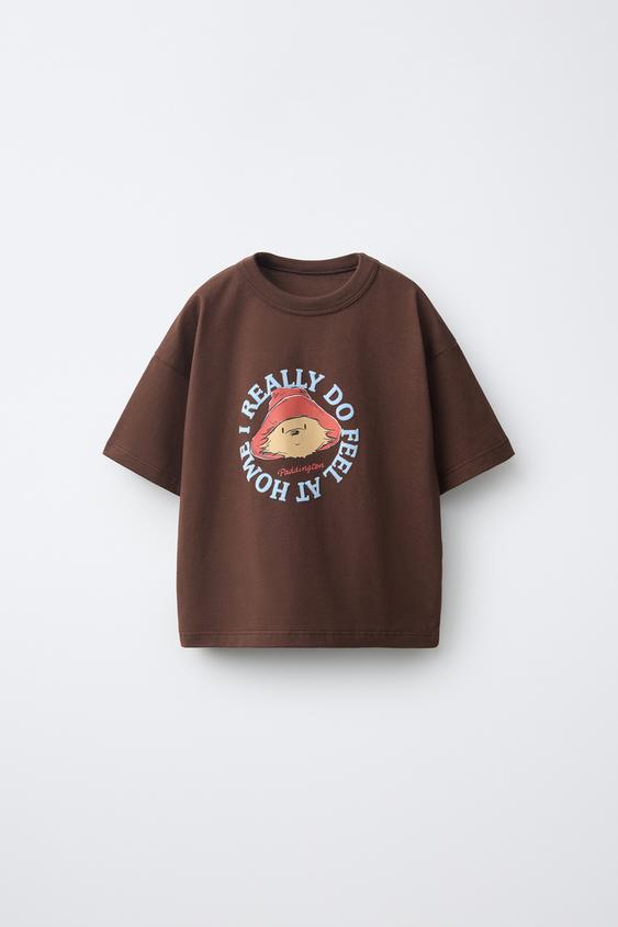 ÁO PHÔNG IN HÌNH PADDINGTON™ PHỦ LÔNG MỊN - Màu nâu từ Zara - Hình ảnh 0