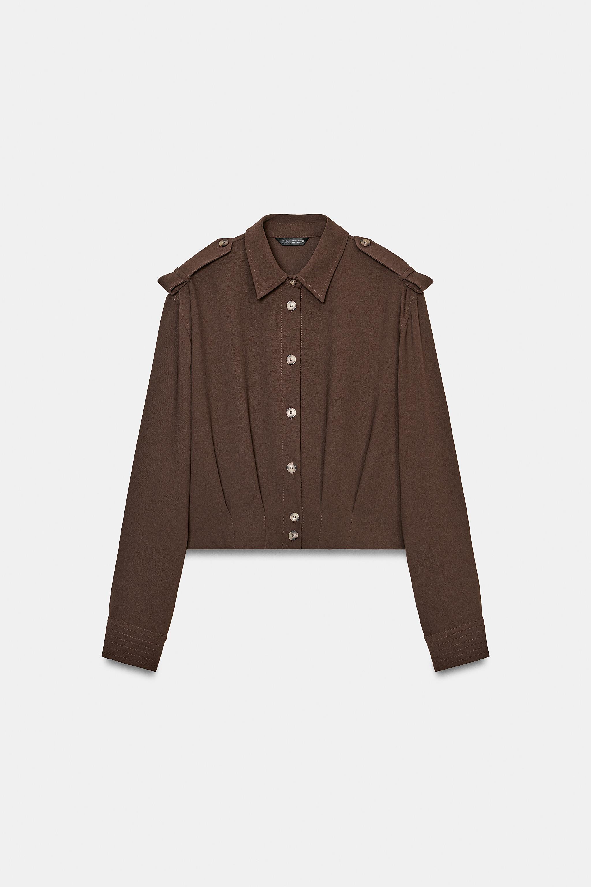 SHORT SHIRT WITH SHOULDER TABS