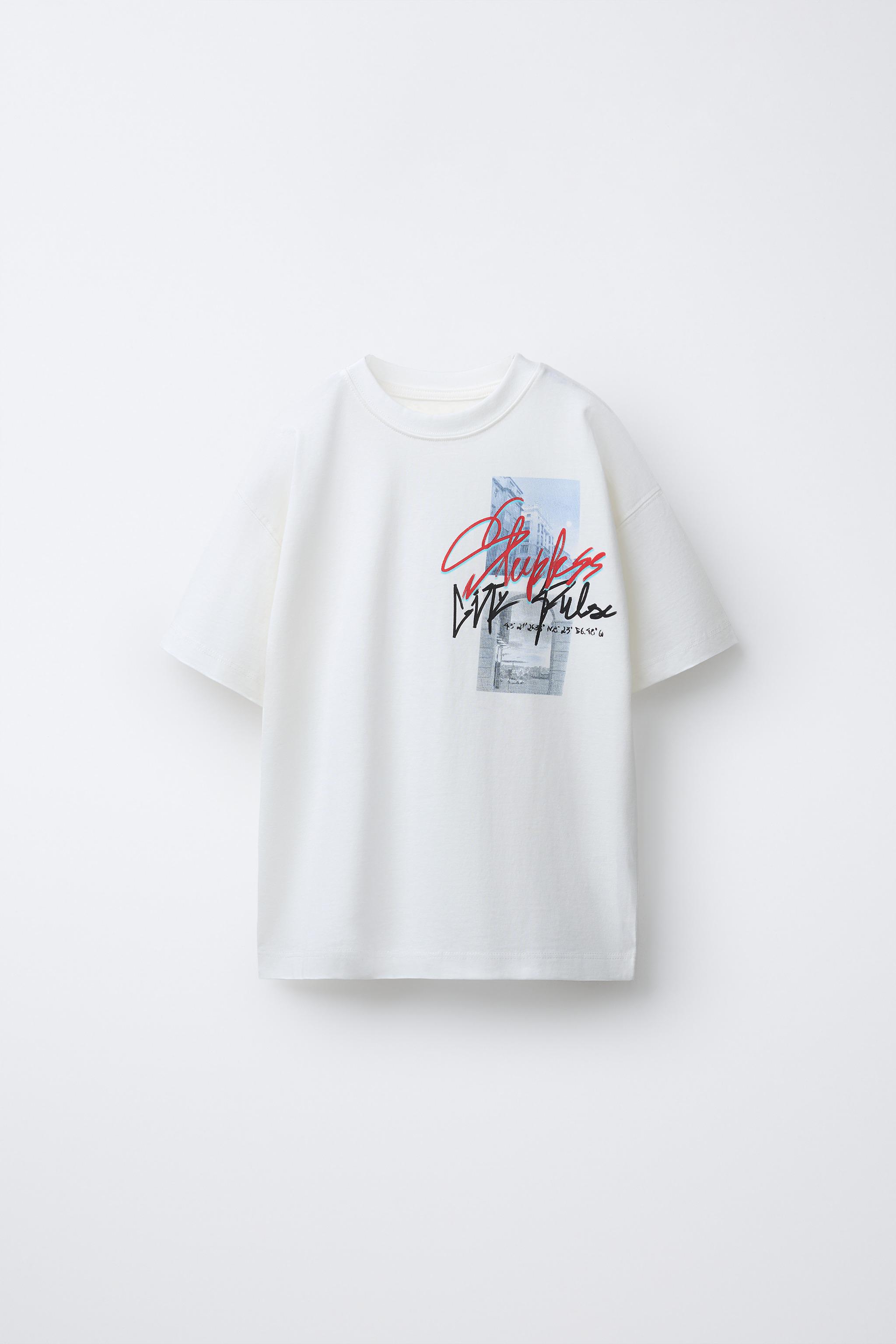 GRAFFITI PRINT T-SHIRT - Ecru | ZARA United States