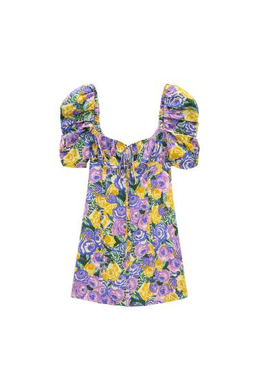 PRINTED CORSETRY-INSPIRED DRESS