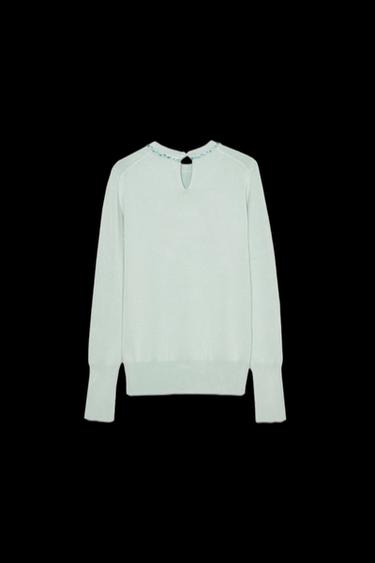 JEWEL KNIT SWEATER - Aquamarine by Zara
