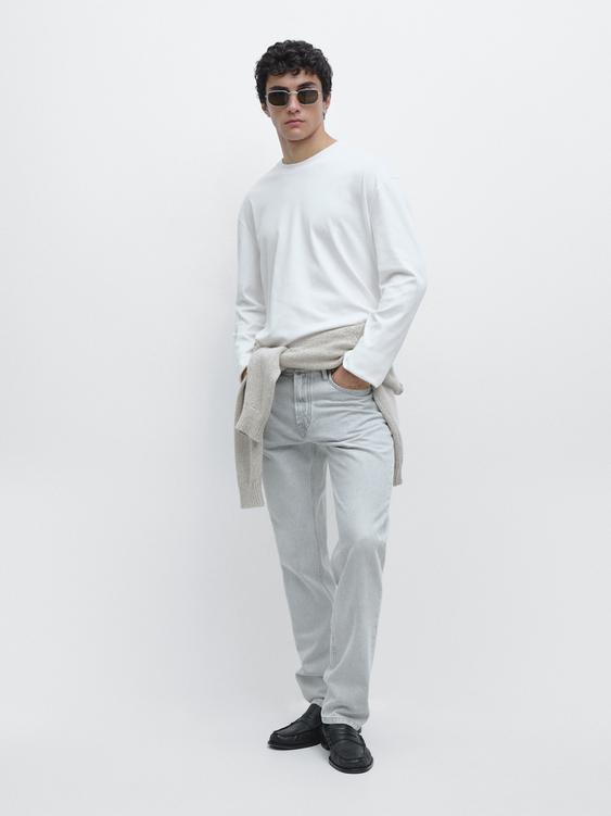 Long sleeve medium weight cotton T-shirt from Zara - $90