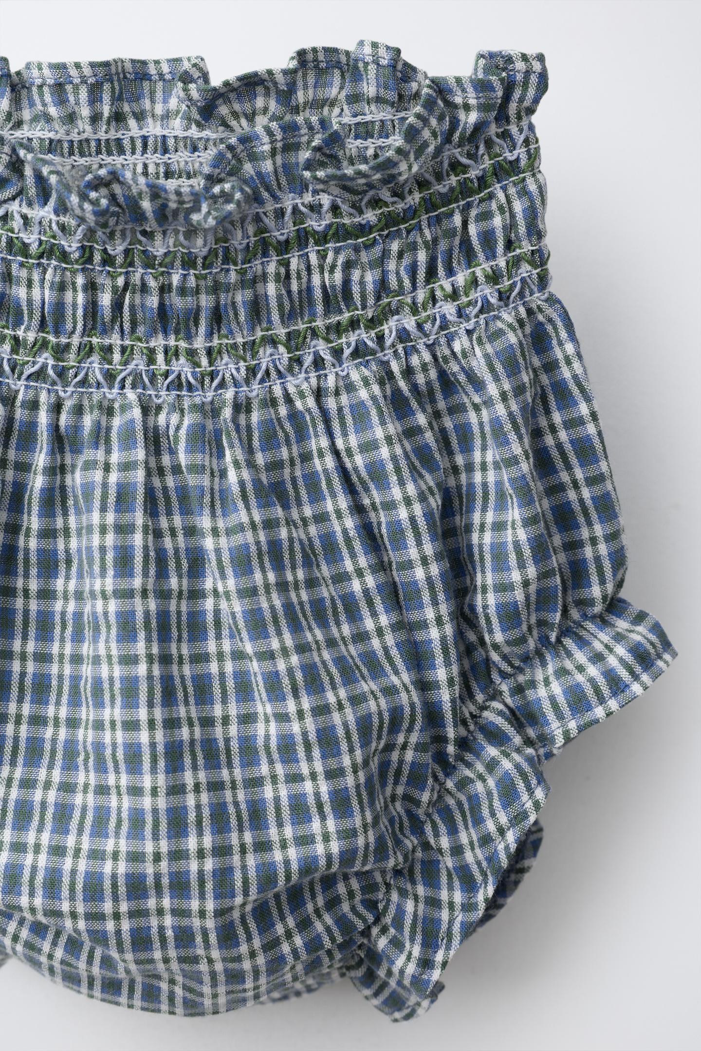 Трусы-брифы Plaid для детей — Zara, цвет: Зелёный / Синий — фото 3