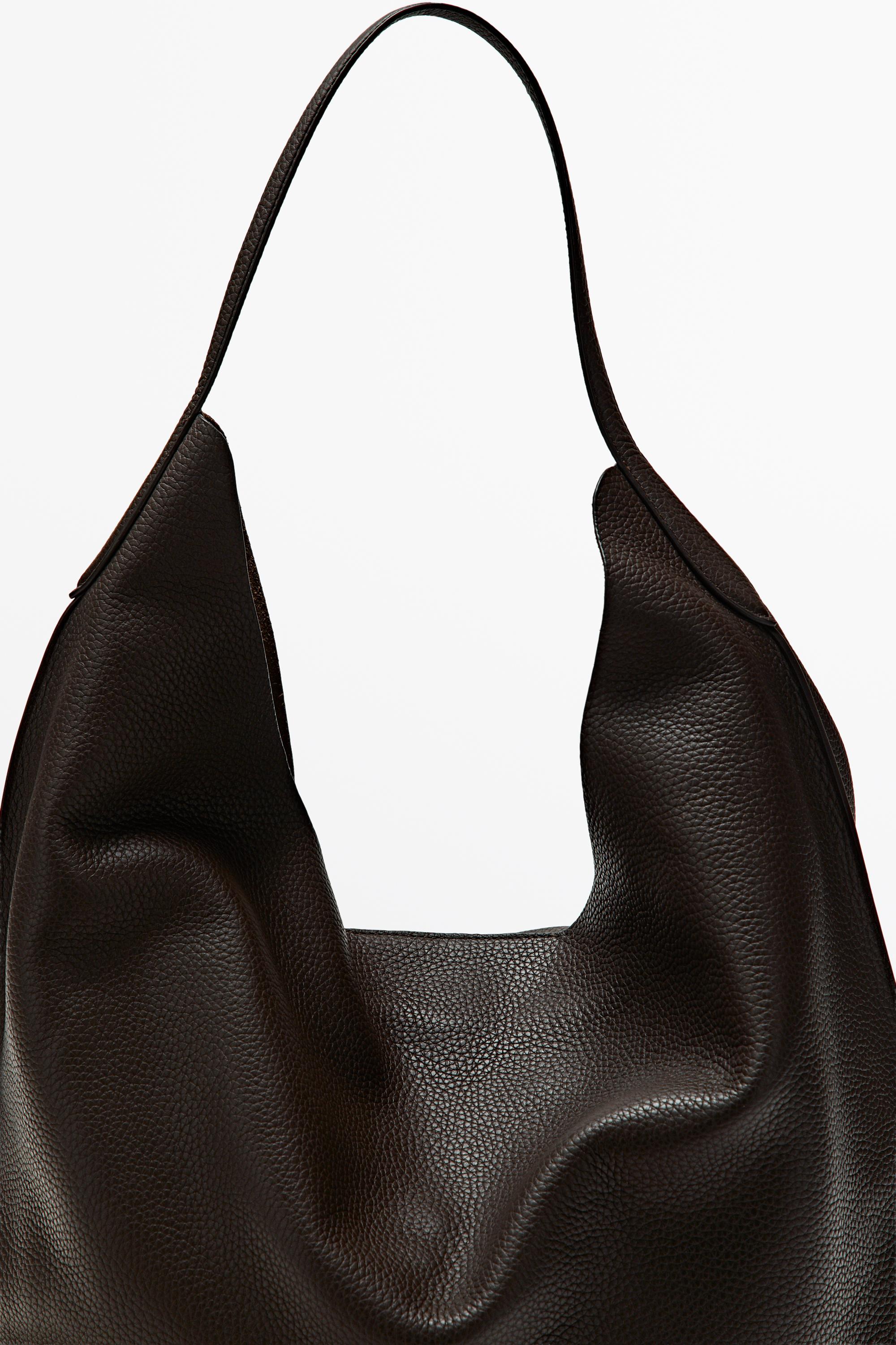Sac porté épaule en cuir nappa