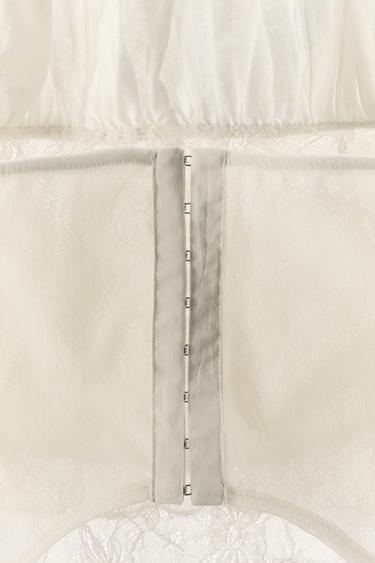 TOP CORSÉ BIMATIÈRE - Écru de Zara - Image 8