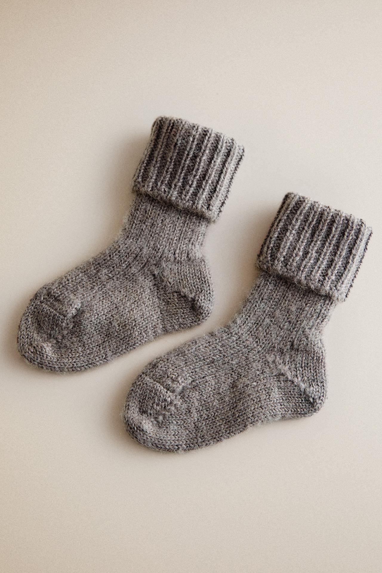 BABY ALPACA BOOTIES — Brown / Taupe