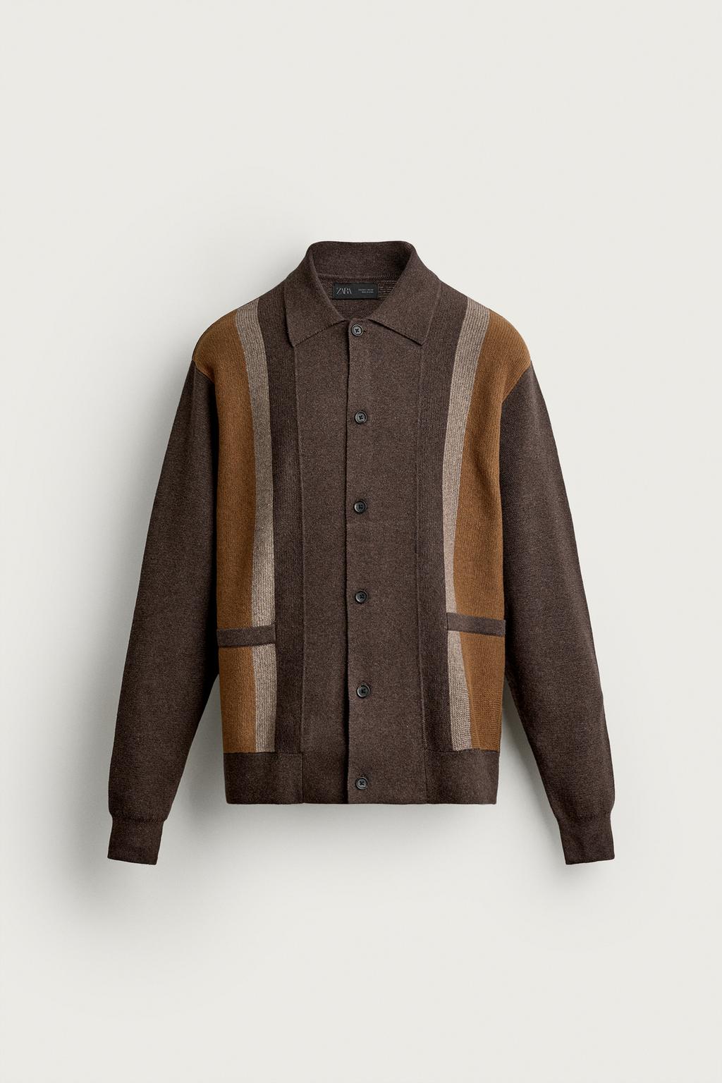 COLOUR BLOCK CARDIGAN