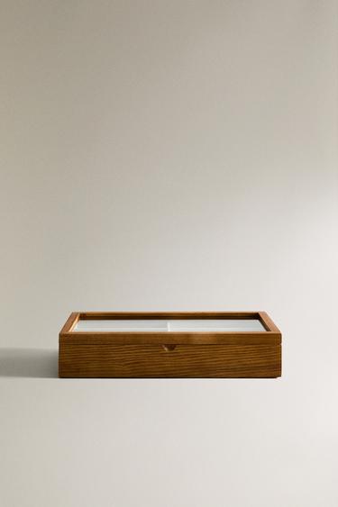 CAIXA PORTA-JOIAS PARA GUARDAR ÓCULOS MADEIRA - Castanho da Zara - Imagem 0