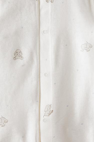 CHILDREN'S SHORT ELEPHANT ROMPER - Oyster-white by Zara - Image 4