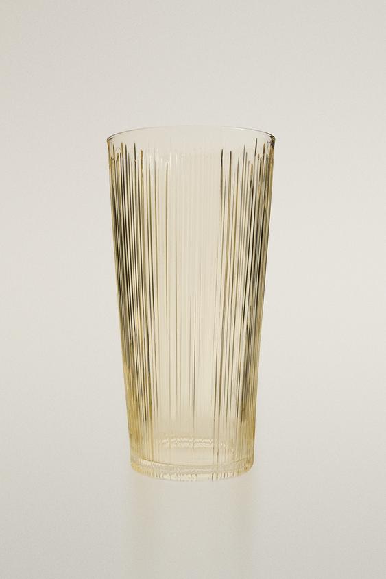 VASO DECORATIVO CRISTAL ALTO - Amarelo da Zara - Imagem 0