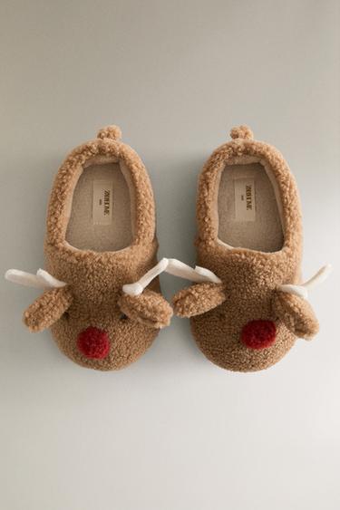 CHAUSSONS ENFANT RENNE - Marron de Zara - Image 2