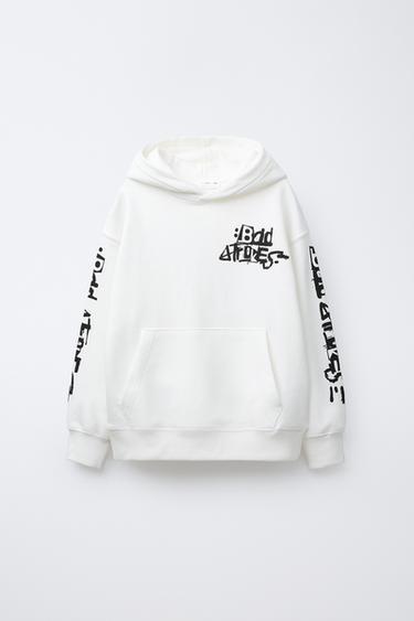 SUDADERA CAPUCHA GRAFFTI - Crudo de Zara - Imagen 0
