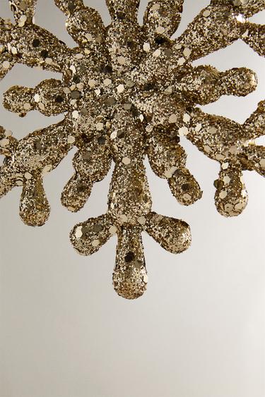 SPARKLY SNOWFLAKE CHRISTMAS TREE DECORATION - Cava by Zara - Image 3