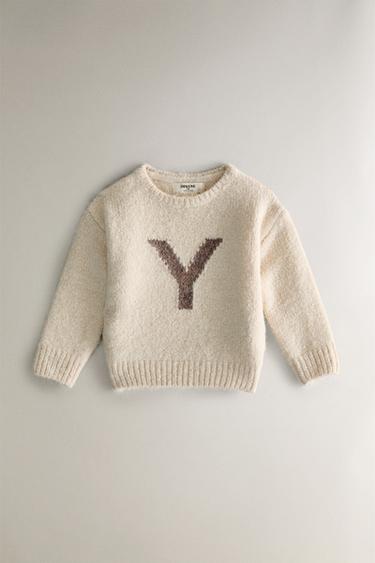 TRUI MET LETTER Y KIDS - Gebroken wit van Zara - Afbeelding 0