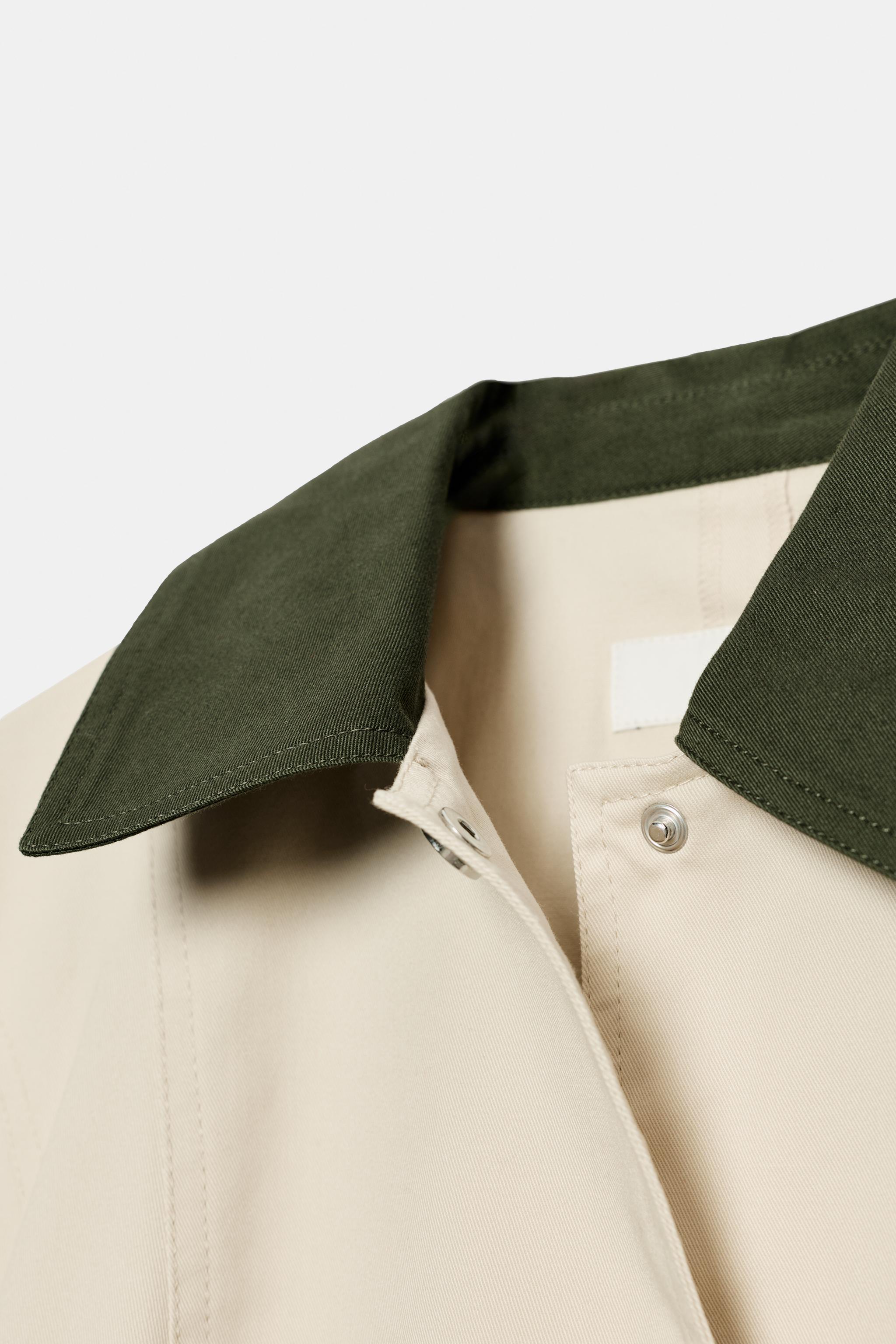 BLOUSON COL CONTRASTANT À BASQUE