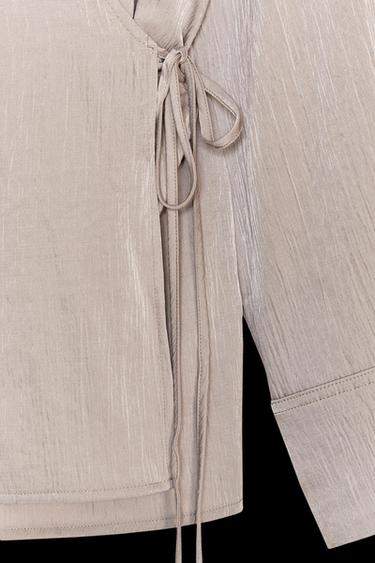 TEXTURED KIMONO JACKET - Light beige by Zara