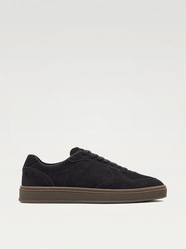 Zara Nubuck trainers with contrast sole - Navy Blue