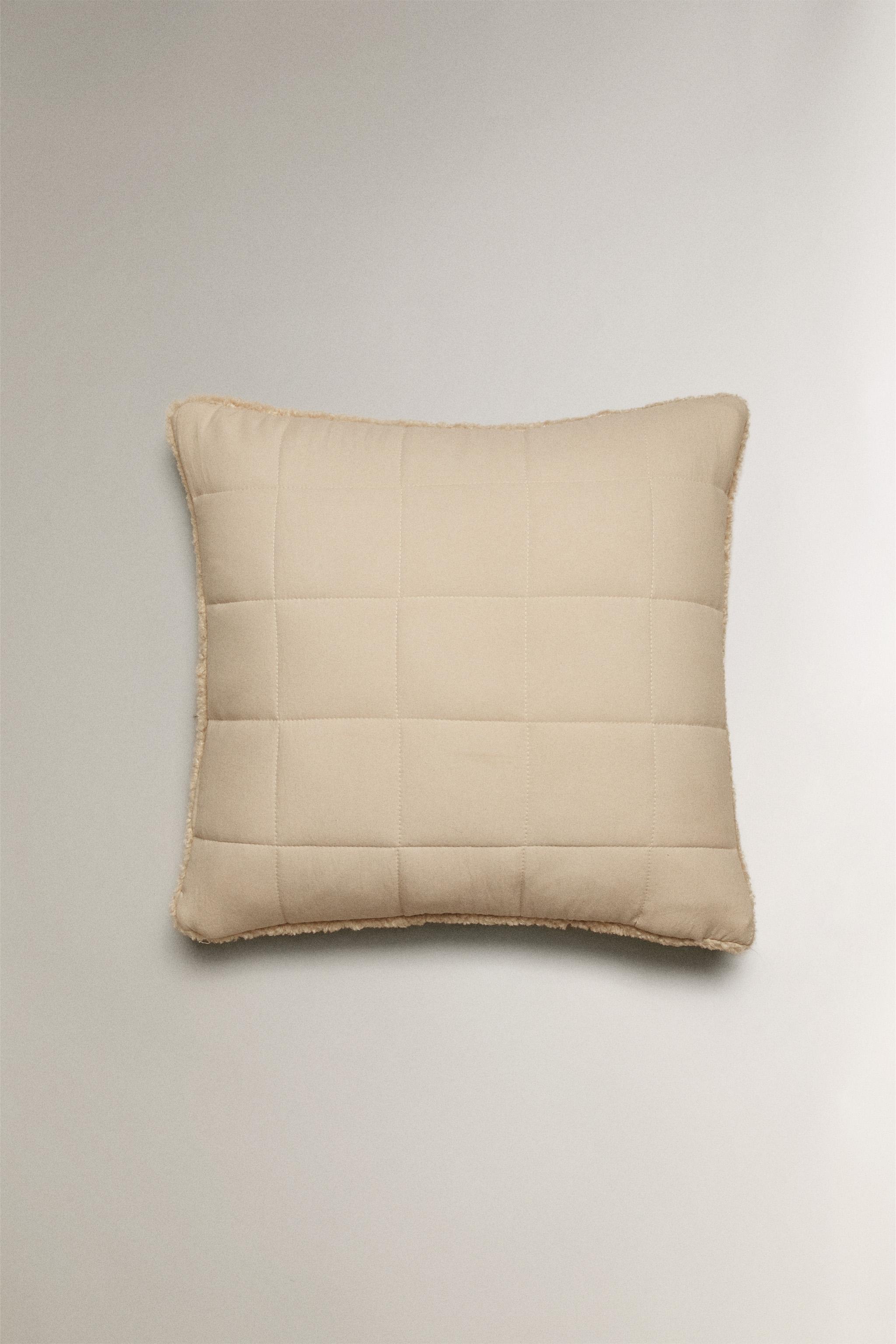 REVERSIBLE FAUX SHEARLING PILLOW SHAM FOR QUILT