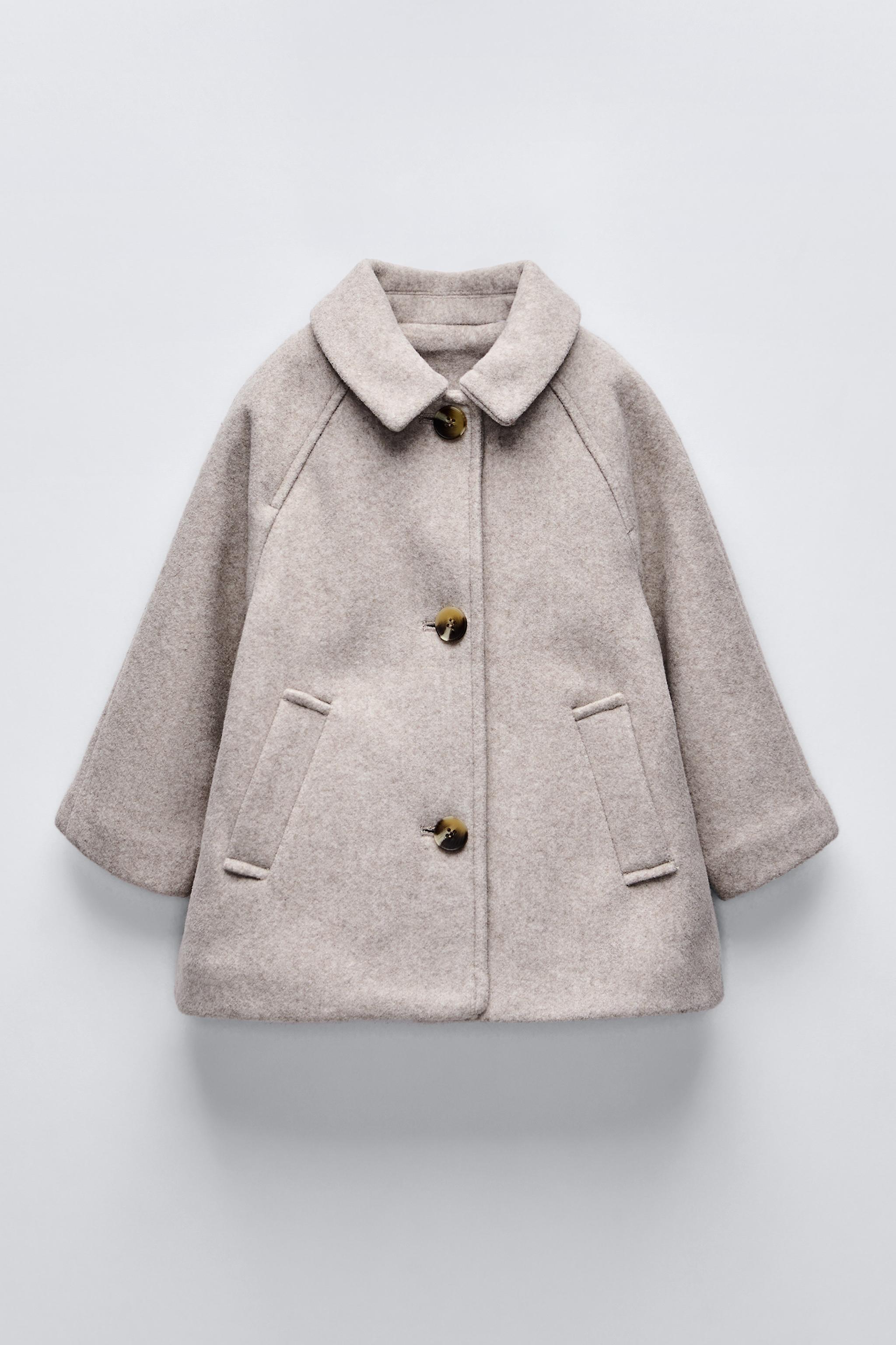 MANTEAU EN DRAP Beige ZARA France