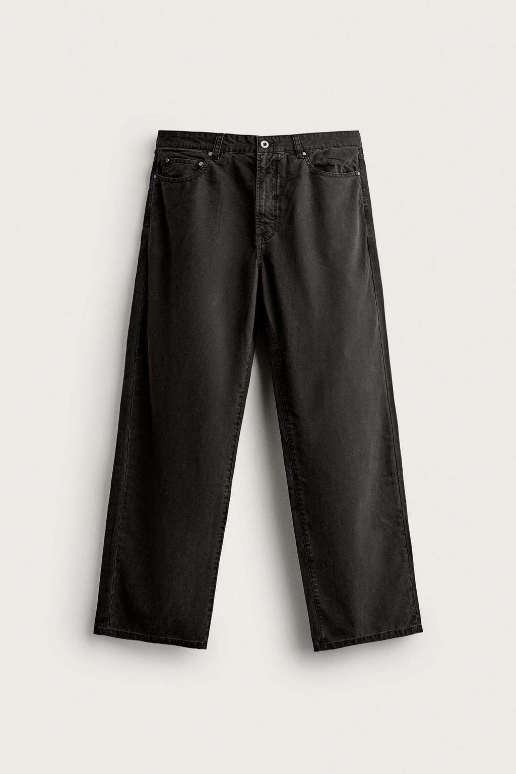 STRAIGHT-LEG LYOCELL/COTTON TROUSERS