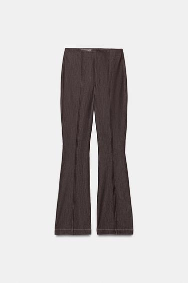 FLARE TROUSERS - Brown by Zara - Image 7